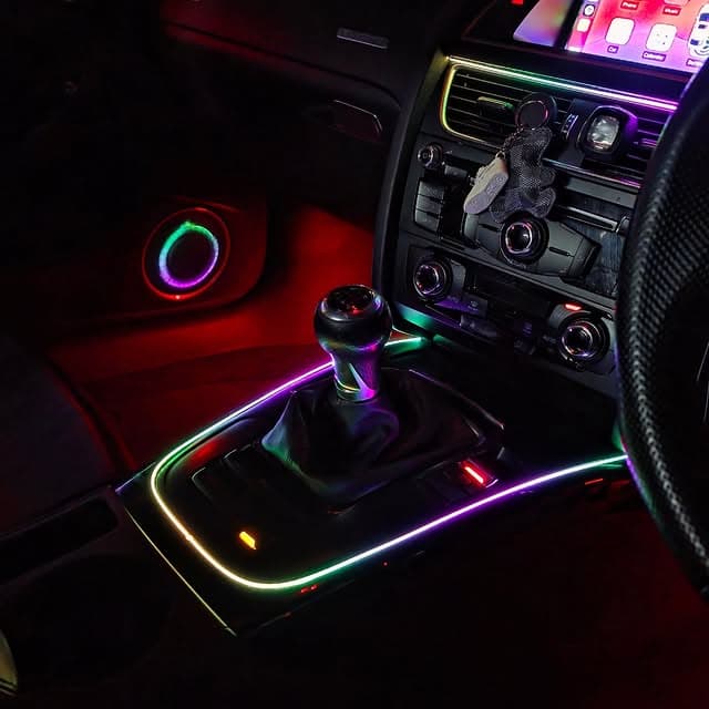 Audi ambient lighting installation